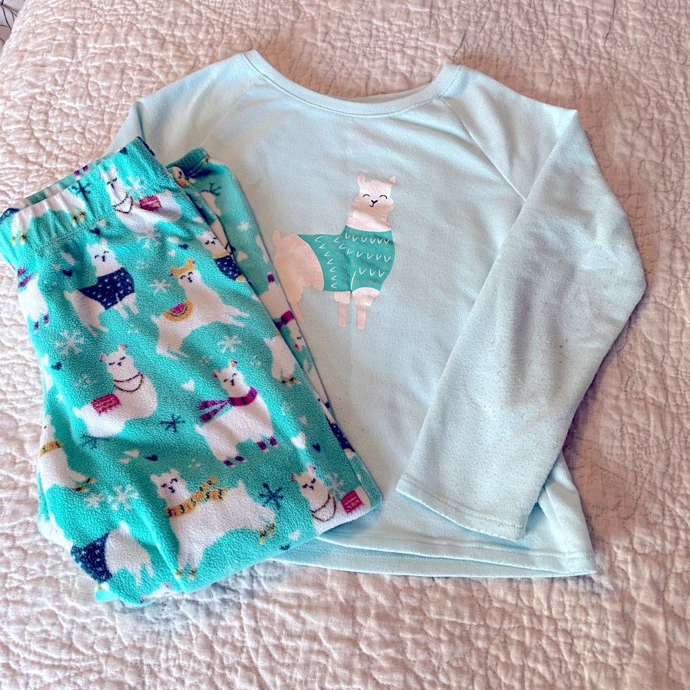 2PC LLama Fleece Pajama Set